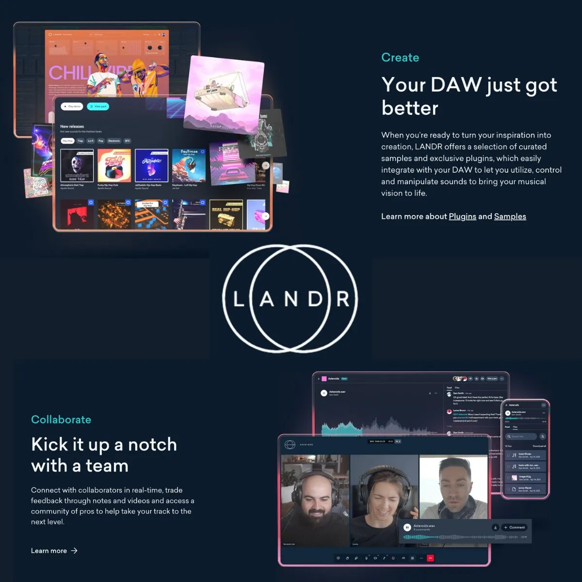 Landr screenshot