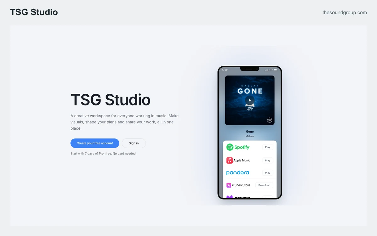 TSG Studio screenshot