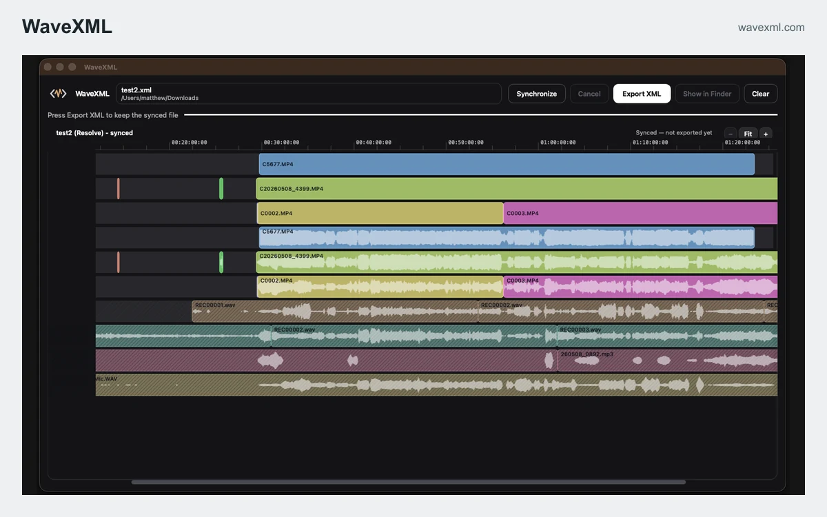WaveXML screenshot