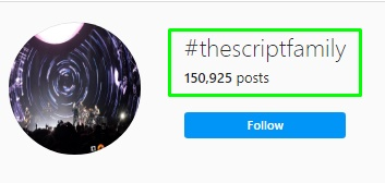 the script family hashtag